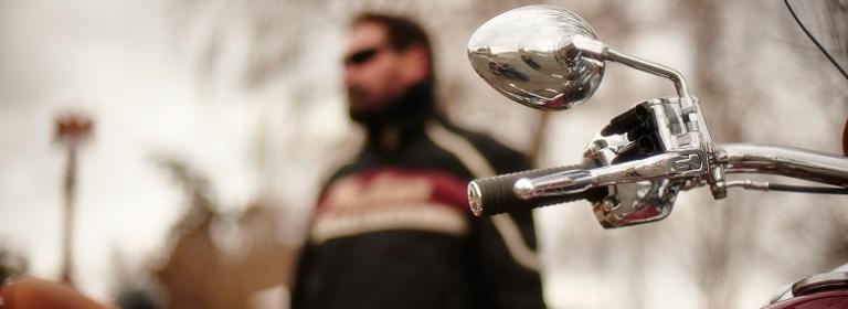 Blurred Motorcyclist