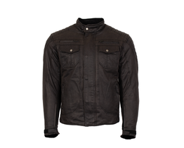 1 Tonne Charcoal Wax Armoured textile jacket front